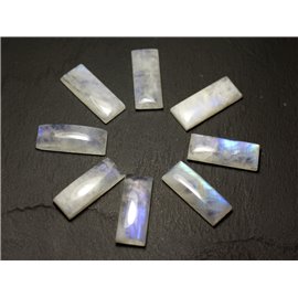 1pc - Cabochon of Stone - Moonstone rainbow Rectangle 30x12mm - 8741140020108 