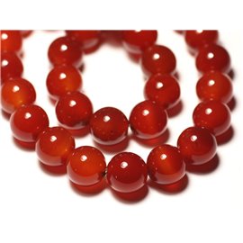 1pc - Stone Pearl - Carnelian Ball 14mm big hole 3mm - 8741140019386 