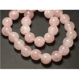 1pc - Stone Pearl - Rose Quartz Ball 14mm big hole 3mm - 8741140019508 