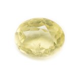 N21-1 - Cabochon Pierre - Topaze Jaune Facettée Ovale 11x9mm - 8741140019157 