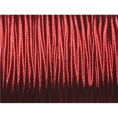 5 mètres - Fil Cordon Lanière Tissu Soutache Satin 2.5mm Rouge Bordeaux - 8741140018891 