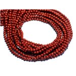 40pc - Perles de Pierre - Jaspe Rouge Boules 2mm - 8741140007765 