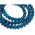 10pc - Perles de Pierre - Jade Boules 8mm Bleu Vert Paon Canard - 8741140005402 