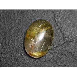 N73 - Piedra Cabujón - Cuarzo Rutilo oro Ovalado 24x17mm - 8741140002838 