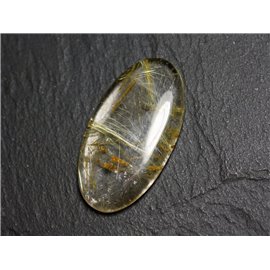 N91 - Cabochon Pierre - Rutielkwarts gouden Ovaal 36x19mm - 8741140003019 