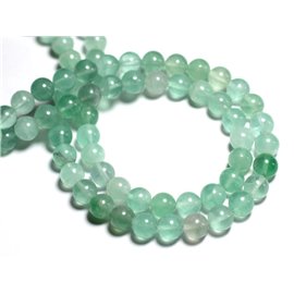 4pc - Perline di pietra - Sfere di fluorite verde 10mm - 8741140000698 