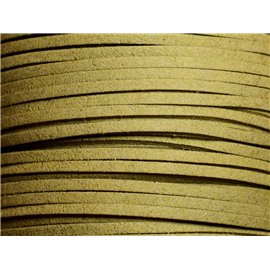 5 meters - Suede Lanyard Cord 3x1.5mm Light Khaki Beige 4558550016430 