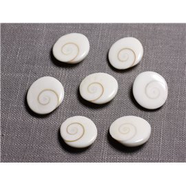 1pc - Cabochon Conchiglia Occhio Santa Lucia Shiva Ovale 19-20mm - 4558550095411 