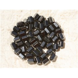 20pc - Stone Beads - Hematite Faceted Tubes 8x6mm 4558550017727 