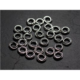 10pz - Perline in argento sterling 925 Rondelle distanziali Spirali 8mm - 4558550086556 