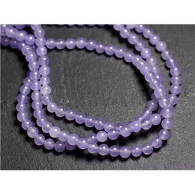 Fil 39cm 92pc env - Perles de Pierre - Jade Mauve Lavande Boules 4mm -  4558550039309 