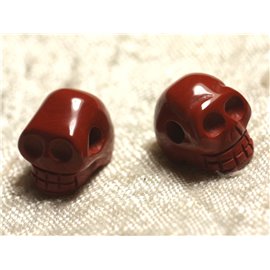 1Stk - Roter Jaspisstein Perle - Totenkopf 14x10mm Bohrung 4558550038982 Seite 