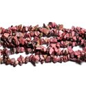 130pc environ - Perles de Pierre Rhodonite Rocailles Chips 4-10mm   4558550002686 