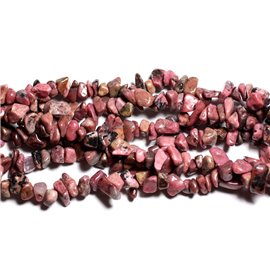 130pc environ - Perles de Pierre Rhodonite Rocailles Chips 4-10mm   4558550002686 