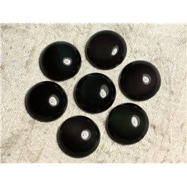 1Stk - Cabochon aus Stein - Obsidian Regenbogen Rund 10mm 4558550006554