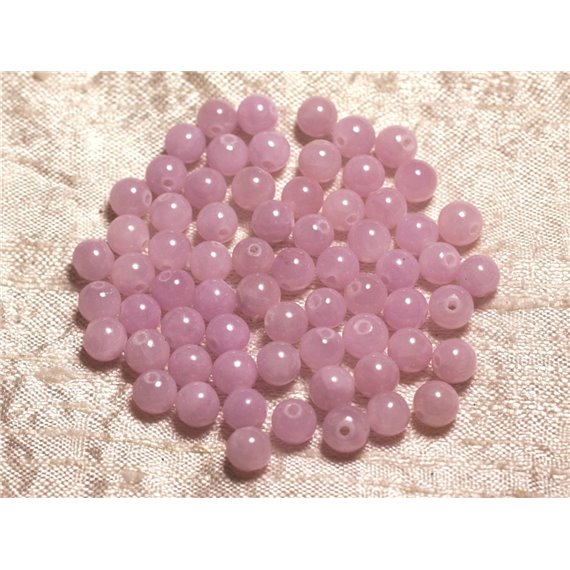 20pc - Perles de Pierre - Jade Boules 6mm Rose Mauve  4558550013811 