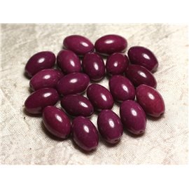 2pc - Stone Beads - Jade Violet Plum Olive 16x12mm 4558550007865