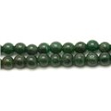 10pc - Perles Pierre - Jade Naturel boules 6mm Vert foncé Sapin - 4558550033406