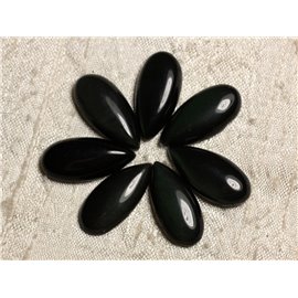 1pc - Cabujón de piedra - Gota de obsidiana arcoíris 25x12mm 4558550011534