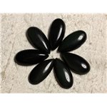 1pc - Cabochon de Pierre - Obsidienne arc en ciel Goutte 25x12mm   4558550011534