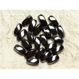 10pc - Cuentas de piedra - Hematite OliveTwisted 12x6mm 4558550012272