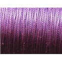 10m - Cordon de Coton Ciré Violet 0.8mm   4558550012715