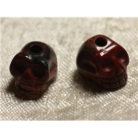 1Stk - Perle von Pierre Jasper Bréchique - Totenkopf Totenkopf 14x10mm 4558550014047