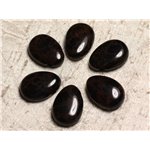 Pendentif Goutte Pierre semi précieuse - Obsidienne Mahogany foncée 25mm  4558550015419