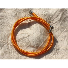 1st - Saffraan Geel Oranje Zijde 3 mm Choker Ketting 4558550017574 