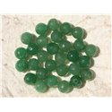 10pc - Perles de Pierre - Jade Boules Facettées 8mm Vert  4558550017437 