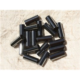 10pc - Perline di pietra - Colonne tubo di ematite 16x6mm 4558550017994 