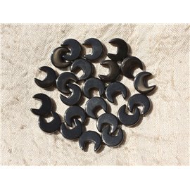 10pc - Cuentas de piedra - Croissants Pac Man Hematite 10x5mm 4558550018878