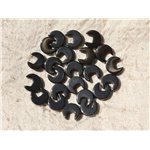 10pc - Perles Pierre - Hematite Forme C Pac Man Croissant Lune 10mm - 7427039734035