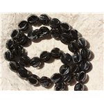 10pc - Perles de Pierre - Hématite Pac Man Croissants 10x5mm   4558550018878