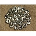 10pc - Perles Métal Argenté Rhodium Rondelles 10x3mm   4558550023308