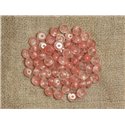 20pc - Perles de Pierre - Quartz Cerise Rondelles 6x4mm   4558550024435