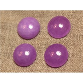 1Stk - Cabochon de Pierre - Jade Rund 20mm Lila Lila Pink - 4558550027382