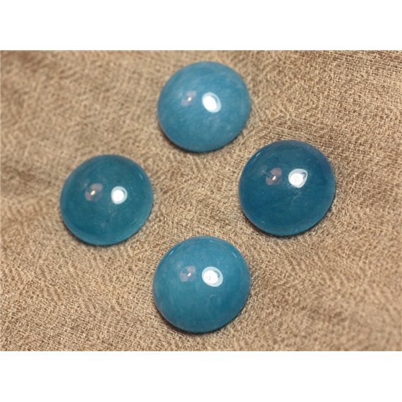 1pc - Cabochon de Pierre - Jade Rond 20mm Bleu   4558550027610