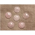 1pc - Cabochon en Pierre - Quartz Rose Rond 20mm   4558550027818