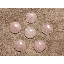 1pc - Cabujón de piedra - Cuarzo rosa redondo 20 mm 4558550027818