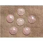 1pc - Cabochon en Pierre - Quartz Rose Rond 20mm   4558550027818