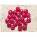 10pc - Perles de Pierre - Jade Rose Boules 10mm  4558550029317