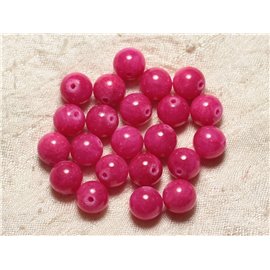 10 Stück - Steinperlen - Jade Pink Balls 10mm 4558550029317