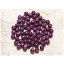 20pc - Perles de Pierre - Jade Violet Prune Boules 6mm   4558550029515 