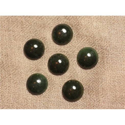 Cabochon de Pierre - Jade Canada Néphrite - Rond 15mm  4558550030962