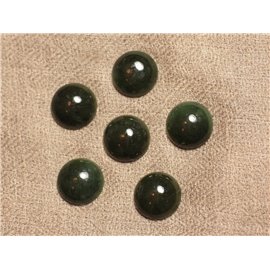 Cabochon in pietra - giada nefrite canadese - rotondo 15 mm 4558550030962