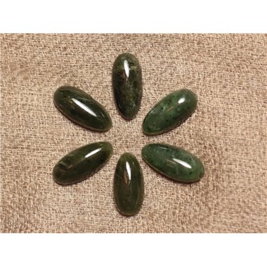 Cabochon de Pierre - Jade Canada Néphrite - Goutte 15x7mm  4558550031242