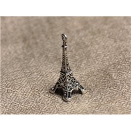 10pc - Rhodium Charm Pendants Eiffel Tower 30mm 4558550031792