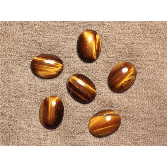 1pc - Cabochon Pierre - Oeil de Tigre Ovale 20x15mm - 4558550031990