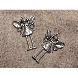 5pc - Hanger Bedel Verzilverd Rhodium Fairy 55mm 4558550032164